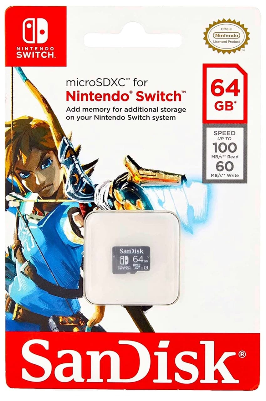 Carte mémoire 64g sandisk edition zelda original